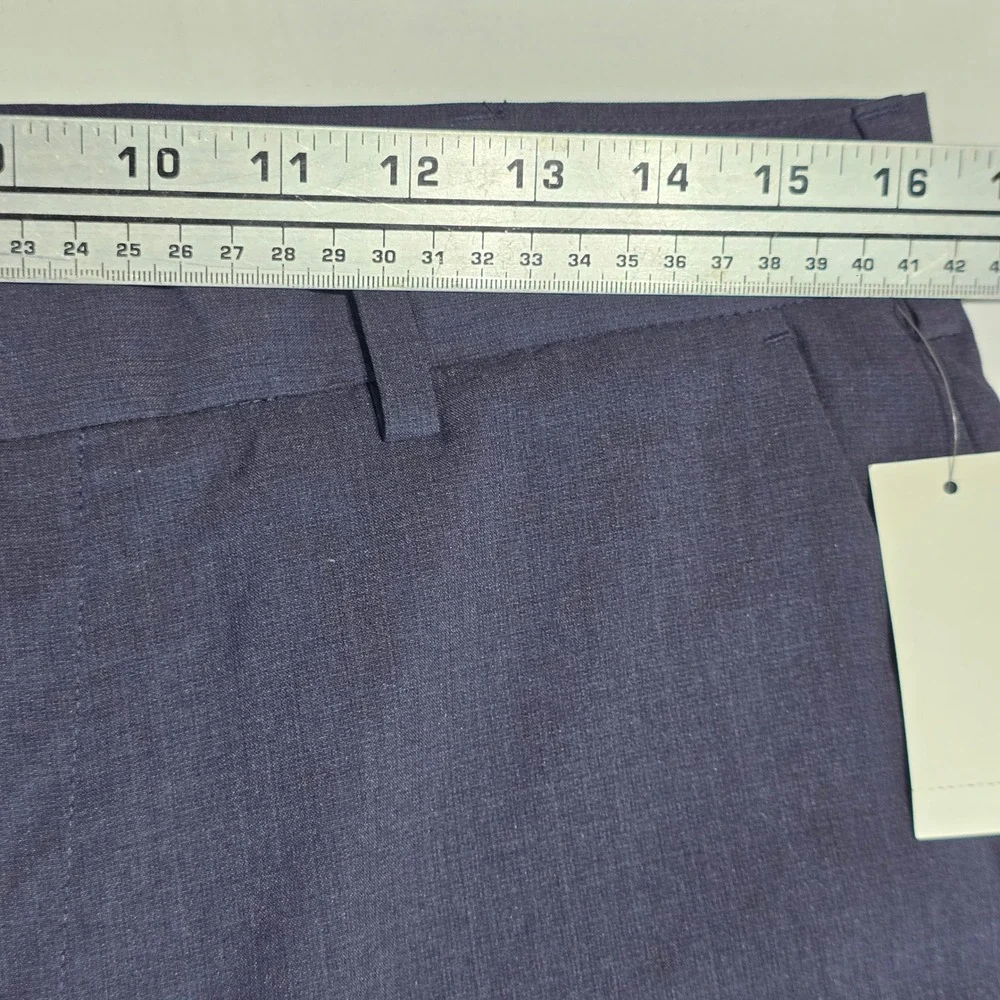 Van Heusen Mens Premium Non-Iron Straight Fit Dress Pants Ash Navy 32x32 536634